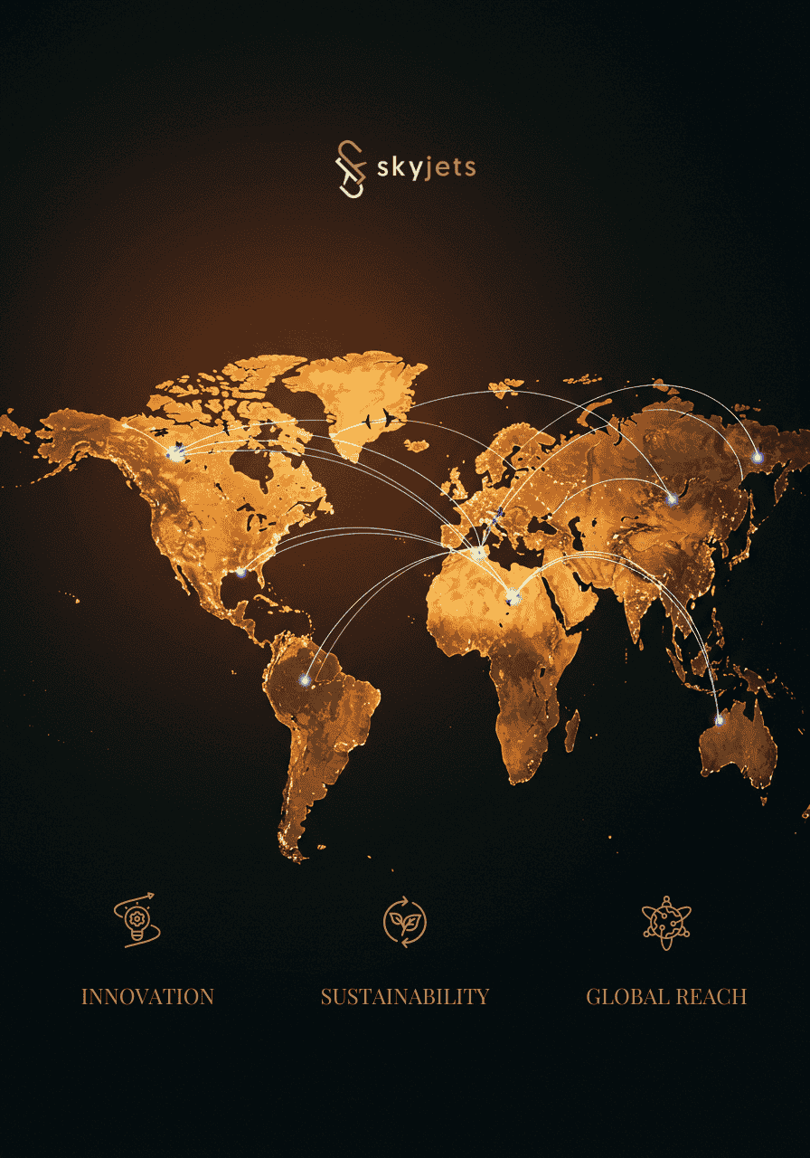 At SkyJets, we bridge the world through safe, luxurious, and efficient aviation solutions. Every flight embodies our commitment to innovation, sustainability, and global connectivity.